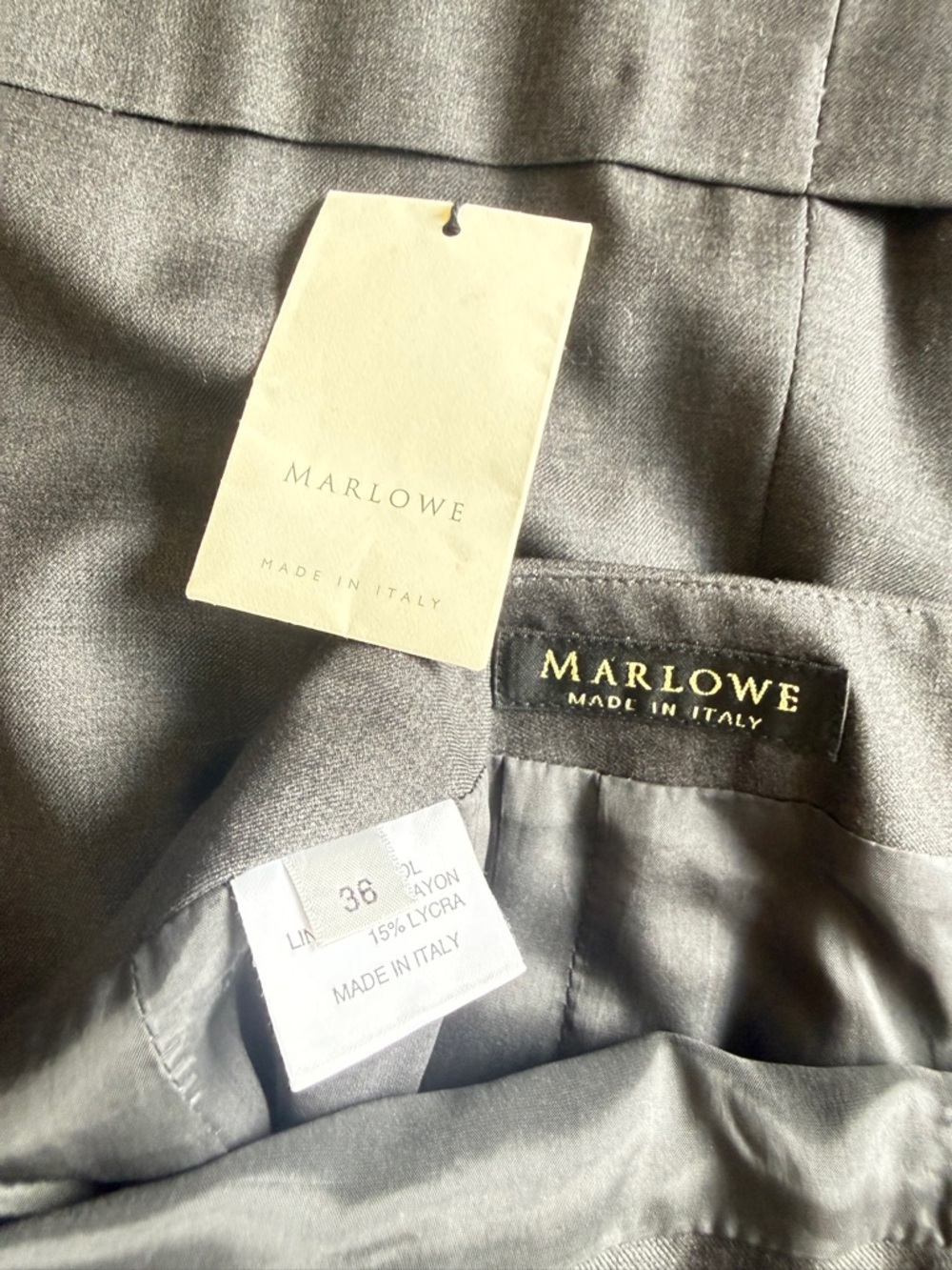 Marlowe Italian Wool Pants in Charcoal Gray